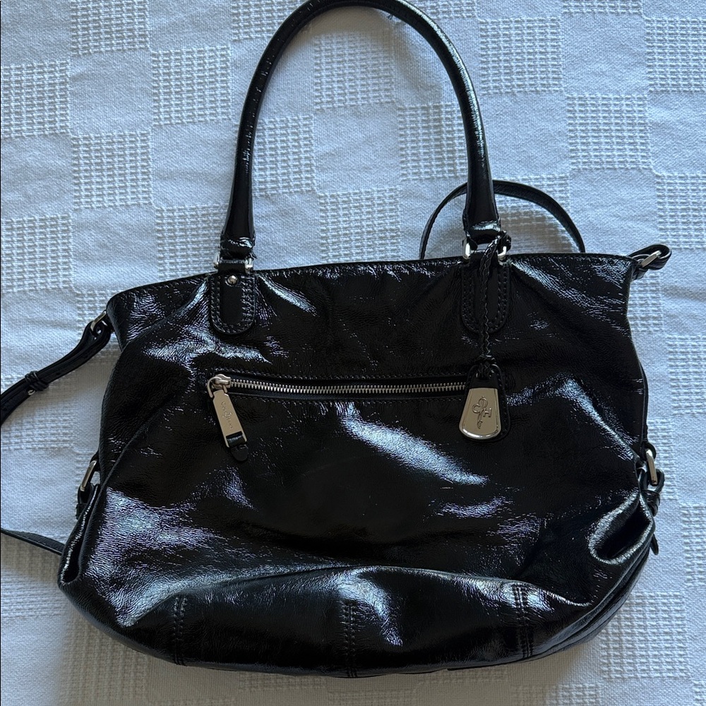 Cole Haan Shiny Black Tote Bag
